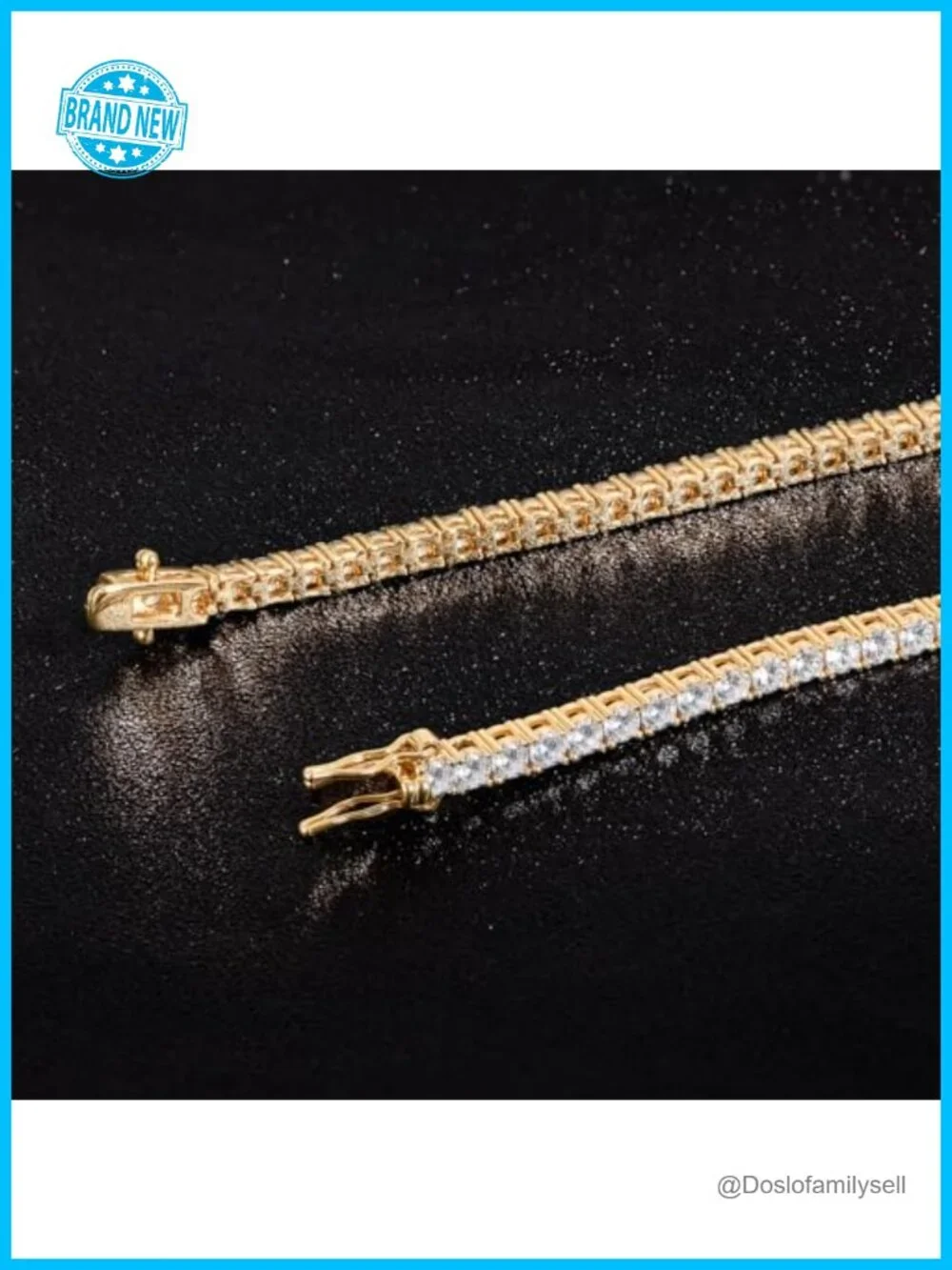 3mm CZ Tennis Bracelet 18K Gold Plated Classic CZ Bracelet for Daily Wear Party
